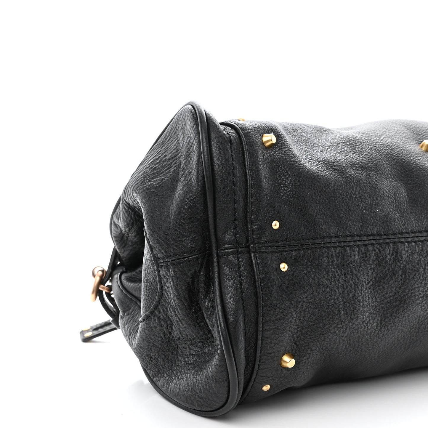 Leather Medium Paddington Satchel Black