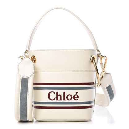 Chloe Calfskin Logo Mini Roy Bucket Bag Natural White 1 of 12