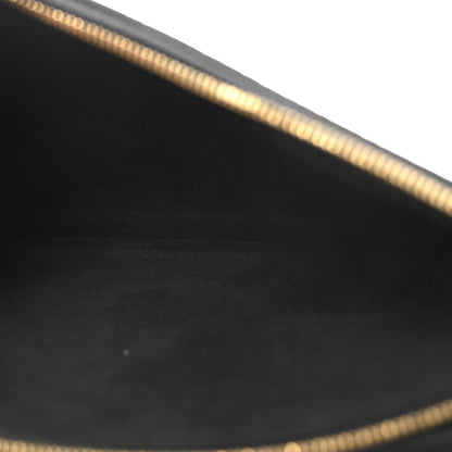 Louis Vuitton Empreinte Monogram Giant Double Zip Pochette Black Cream 5 of 10