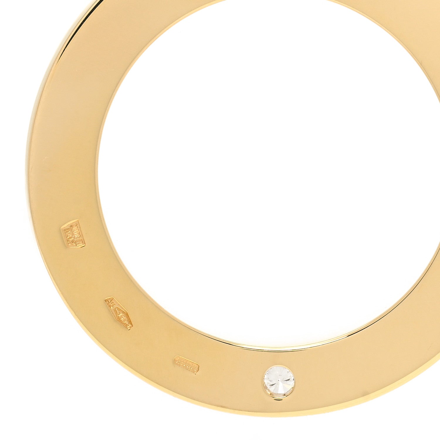Bulgari 18K Yellow Gold Diamond BVLGARI BVLGARI Circle Pendant Necklace 5 of 5