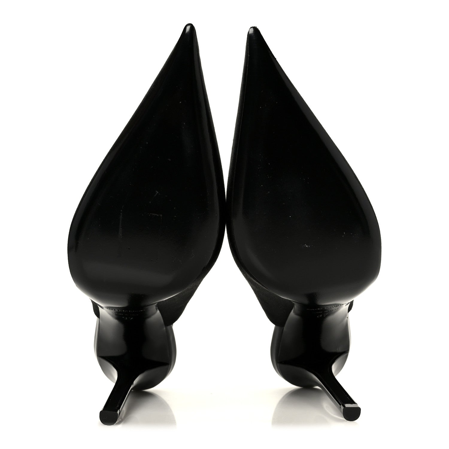 Saint Laurent Raso Regale Raven 110 Slingback Pumps 37 Black 6 of 10