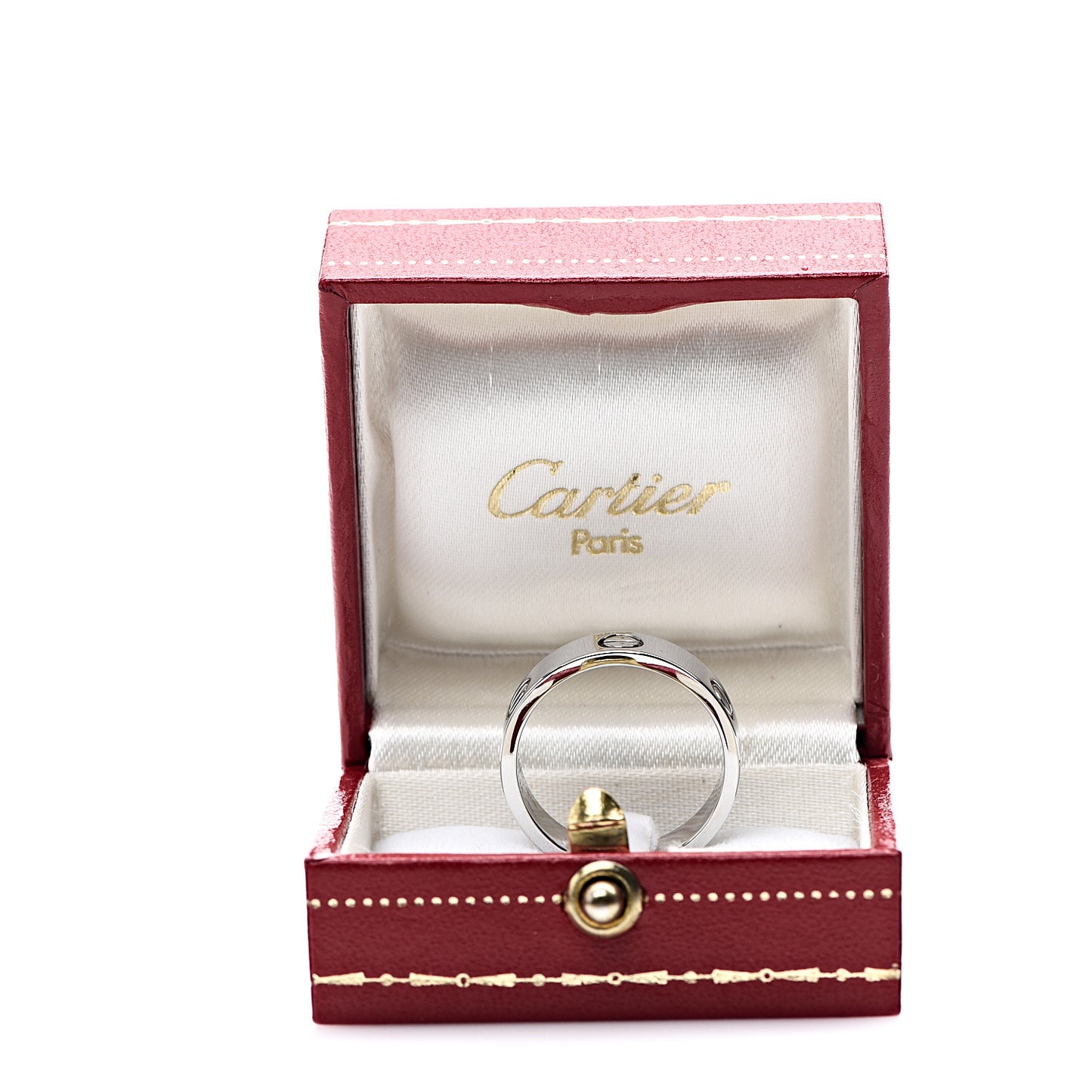 18K White Gold 5.5mm LOVE Ring 58 8.25