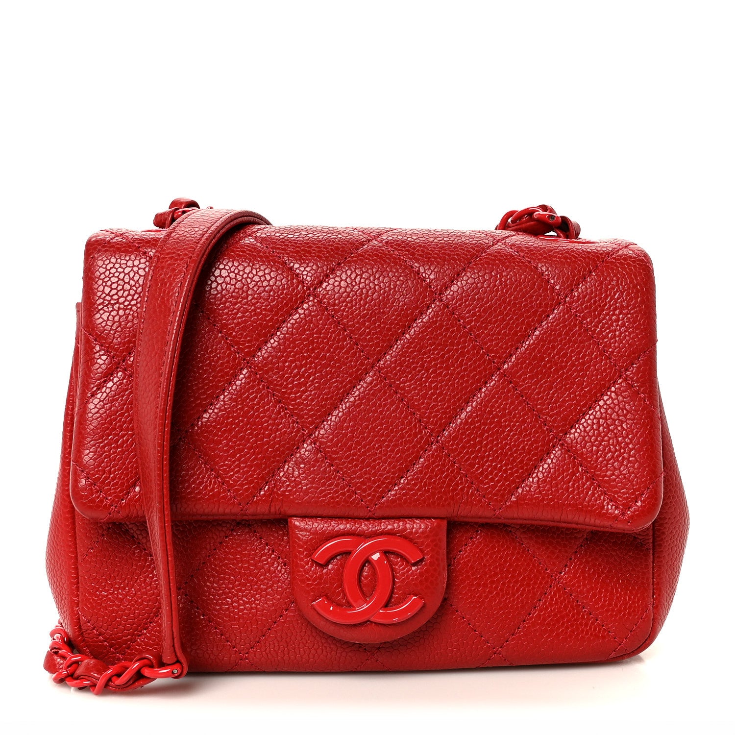 Chanel Caviar Quilted Mini Incognito Square Flap Red 1 of 10