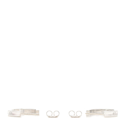 Tiffany Sterling Silver 1837 Small Narrow Hoop Earrings 3 of 4