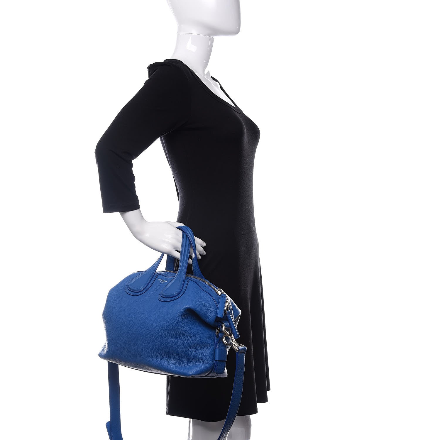 Givenchy Waxy Grained Calfskin Small Nightingale Blue Indigo 3 of 11