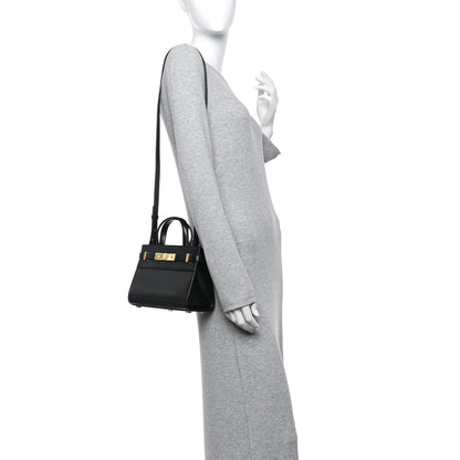 Saint Laurent Smooth Calfskin Manhattan Nano Shopper Tote Black 2 of 10