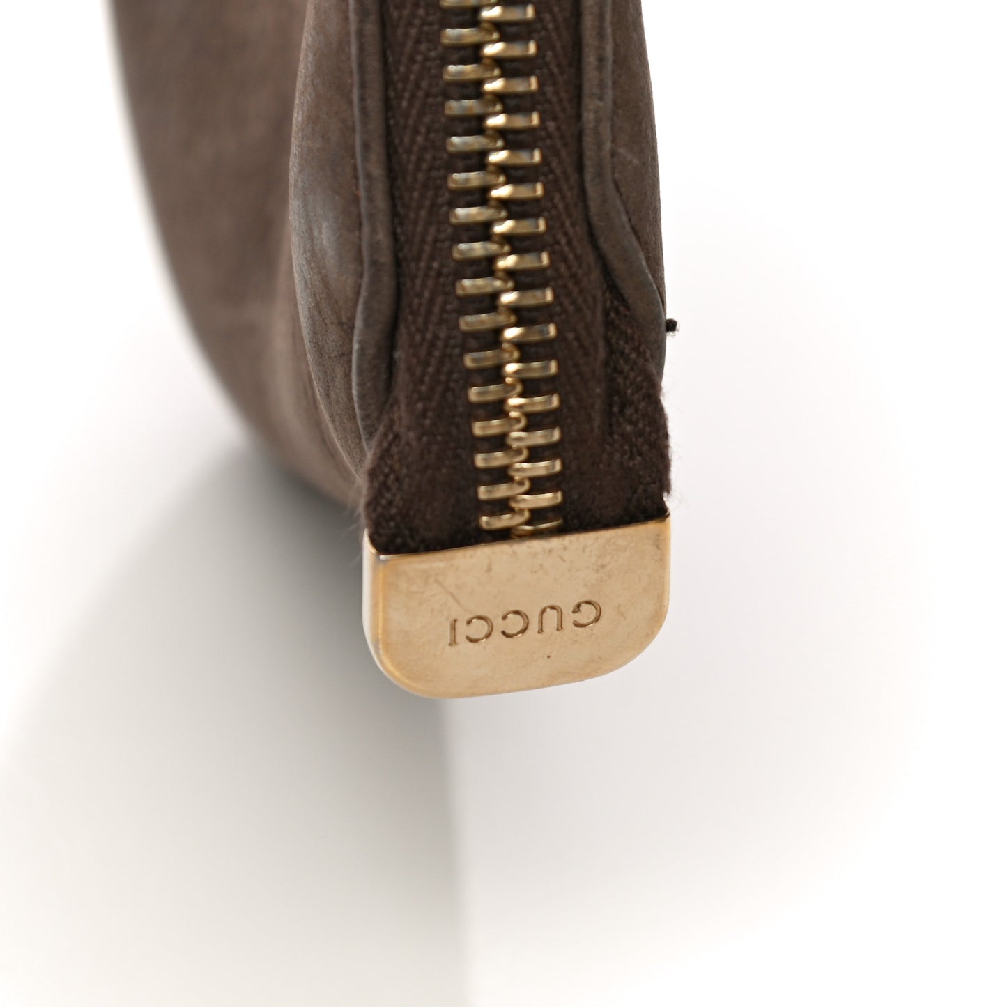 Pebbled Calfskin Soho Wristlet Brown
