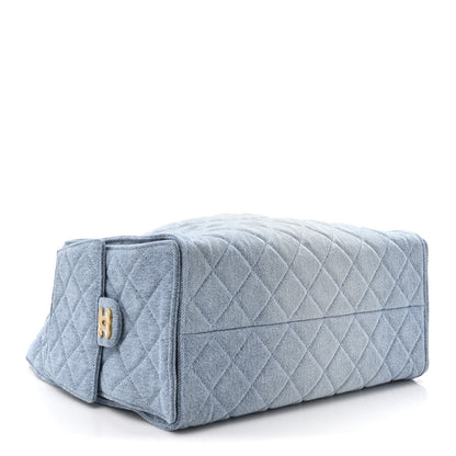 Chanel Washed Denim Quilted Medium Chanel 25 Handbag Blue 8 of 21