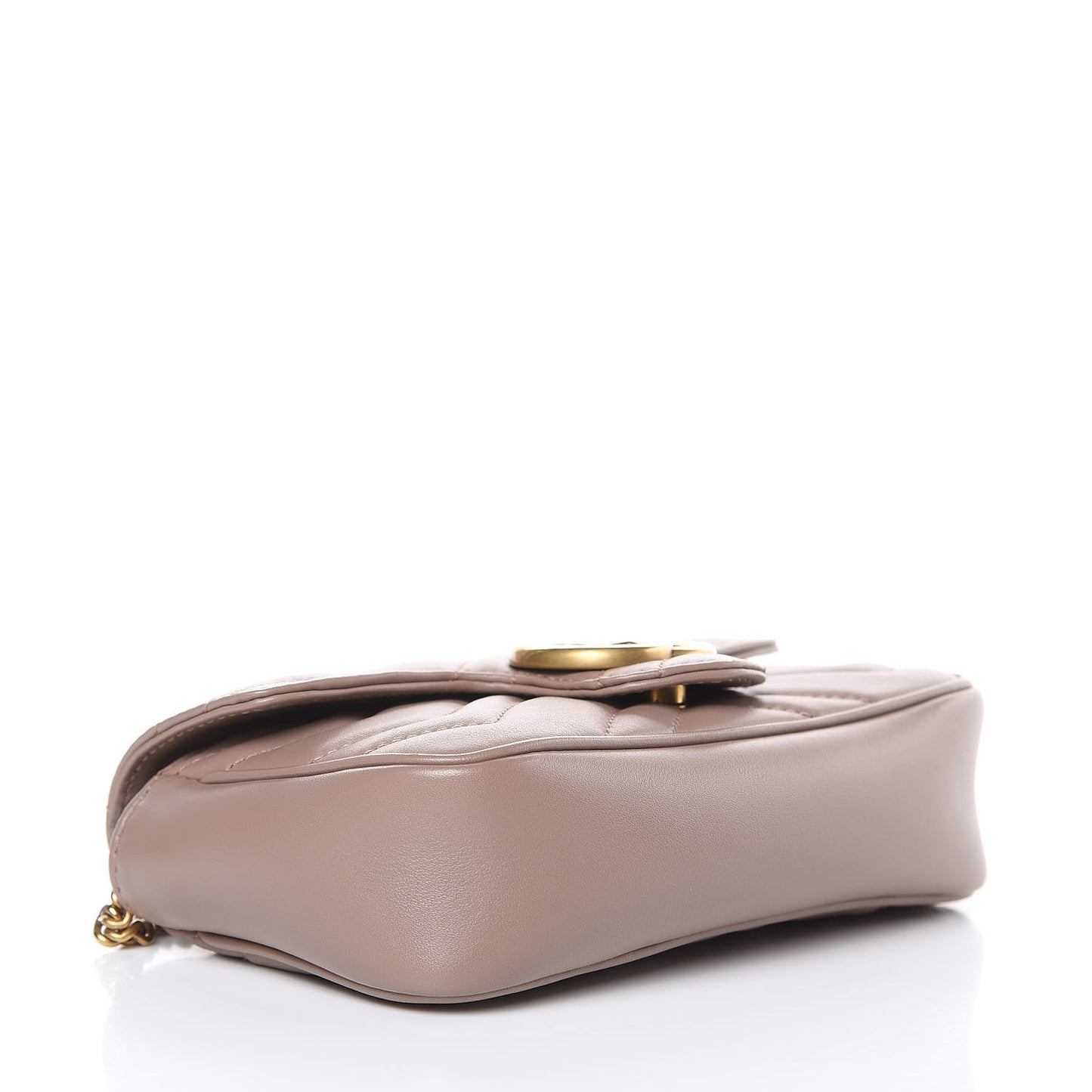 Calfskin Matelasse Super Mini GG Marmont Shoulder Bag Porcelain Rose