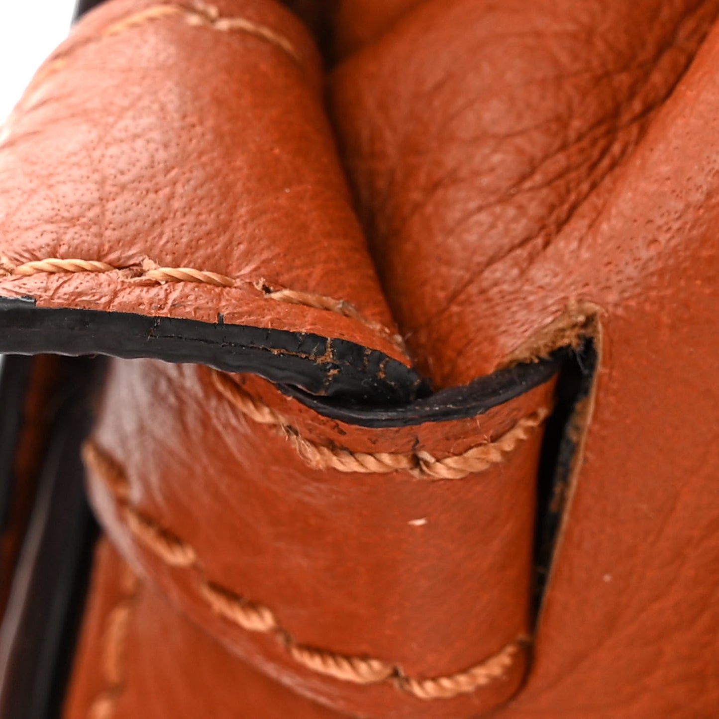 Grained Calfskin Small Marcie Saddle Bag Tan