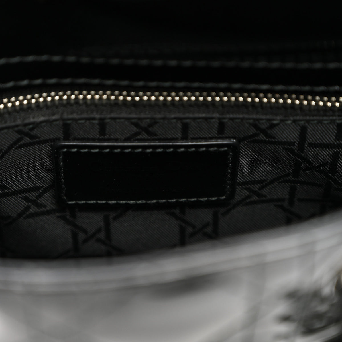 Patent Cannage Mini Lady Dior Black