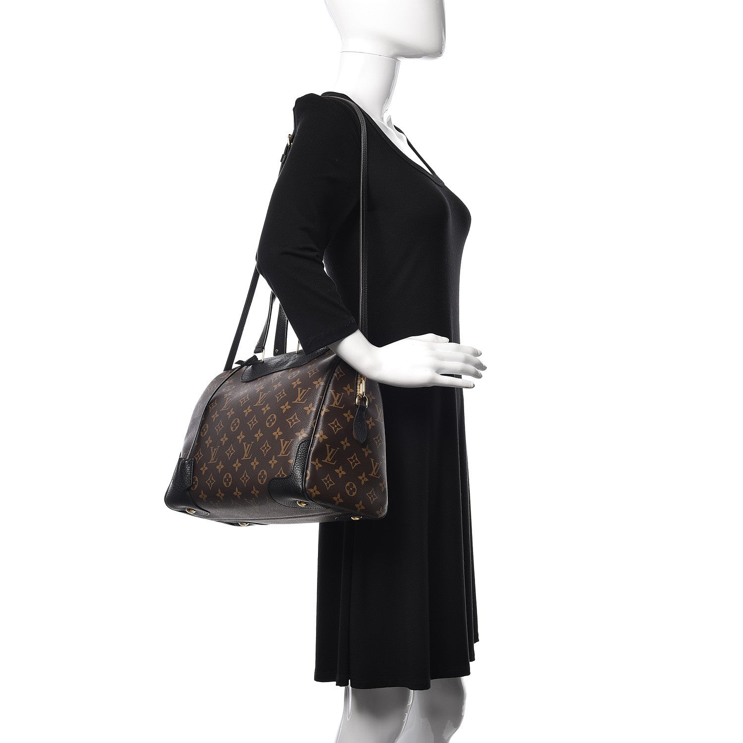 Louis Vuitton Monogram Retiro NM Black 2 of 12