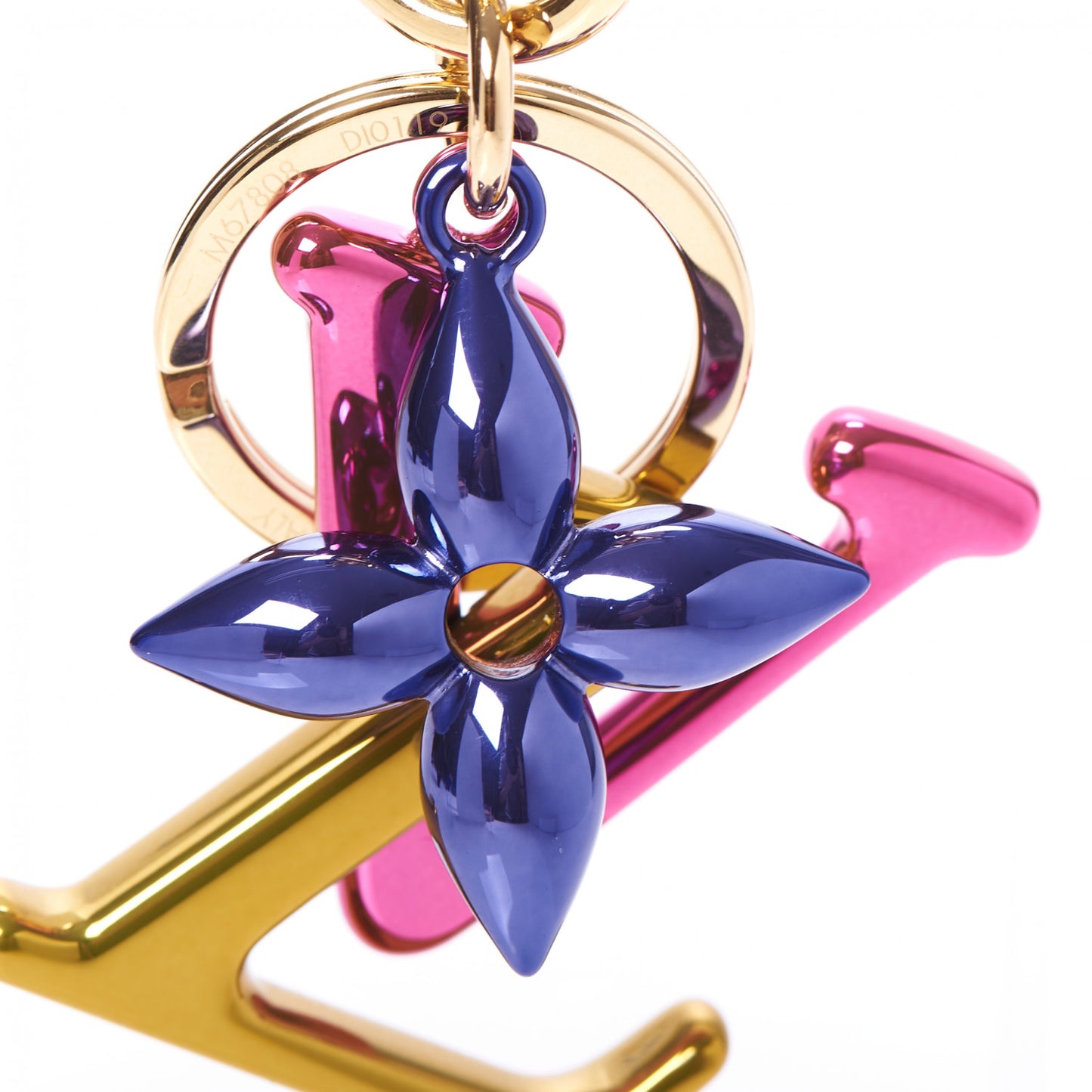 LV New Wave Bag Charm Key Holder Multicolor