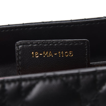 Christian Dior Lambskin Cannage Medium Lady Dior Black 8 of 11