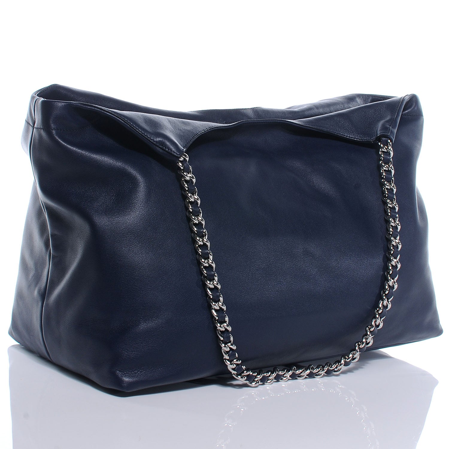 Prada Soft Calf Chain Tote Baltico 4 of 8