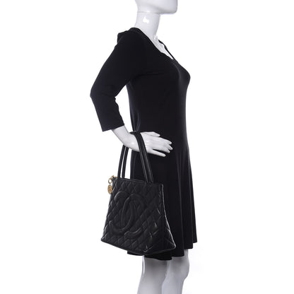 Chanel Caviar Quilted Medallion Tote Black 2 of 10