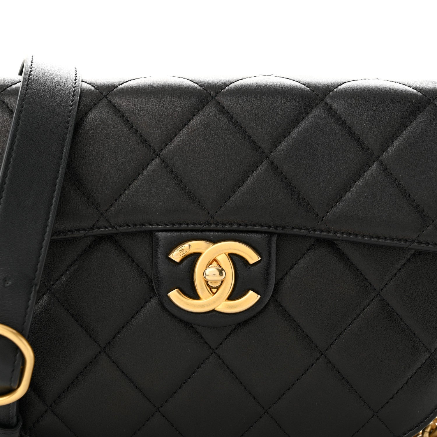 Chanel Calfskin Quilted Small Moon Messenger Black 8 of 11