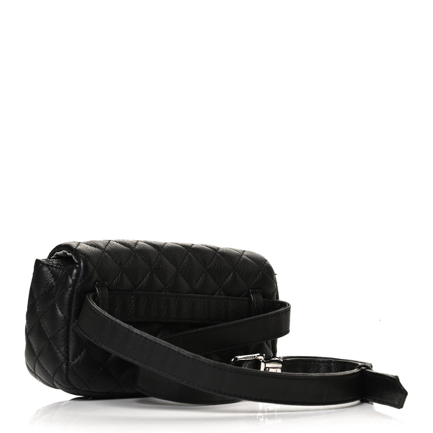 Chanel Calfskin Quilted CC Uniform Flap Belt Bag Black 3 of 11