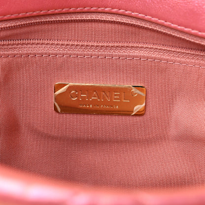 Chanel Iridescent Lambskin Quilted Large Chanel 19 Flap Pink 6 of 10