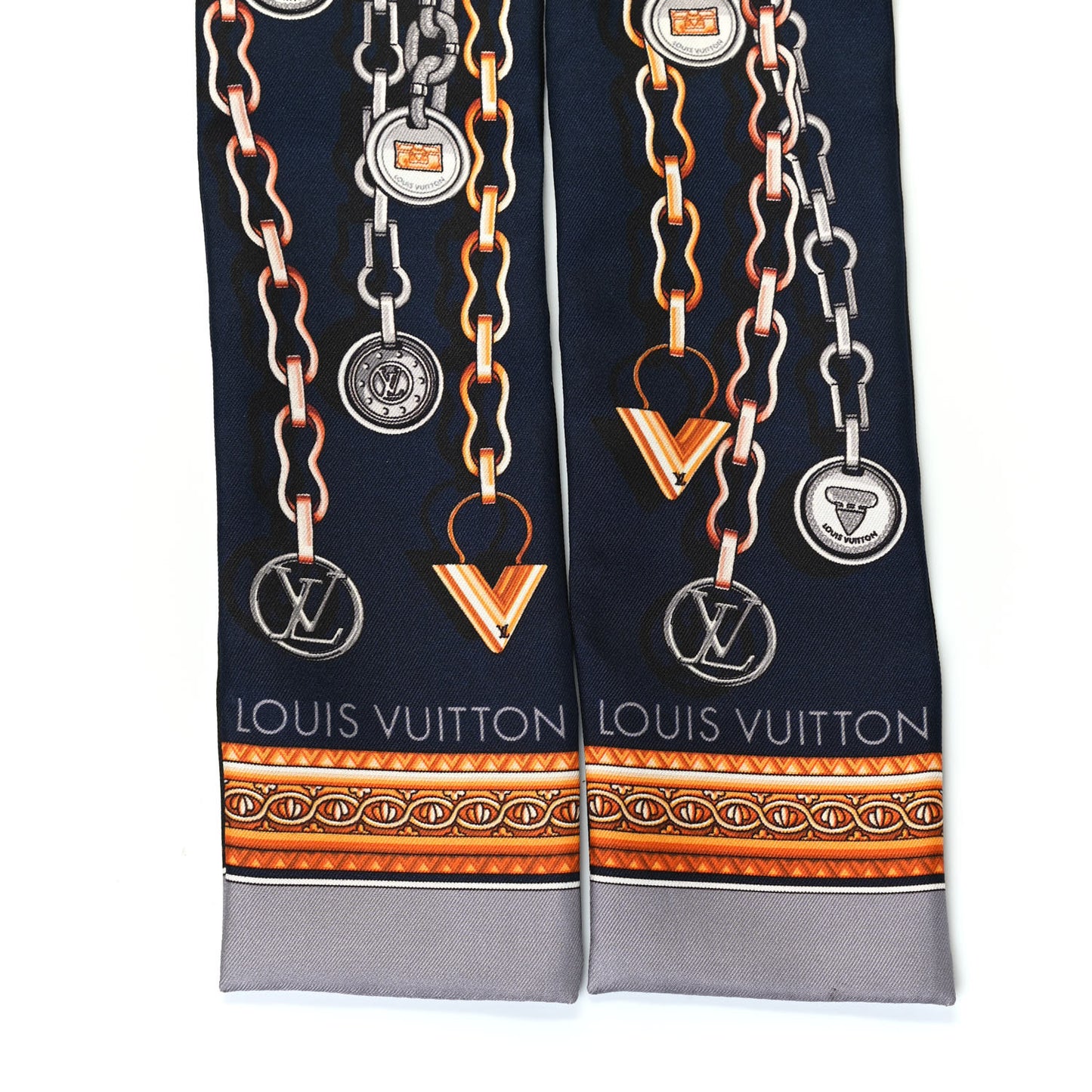 Silk Monogram Vendome Bandeau Navy