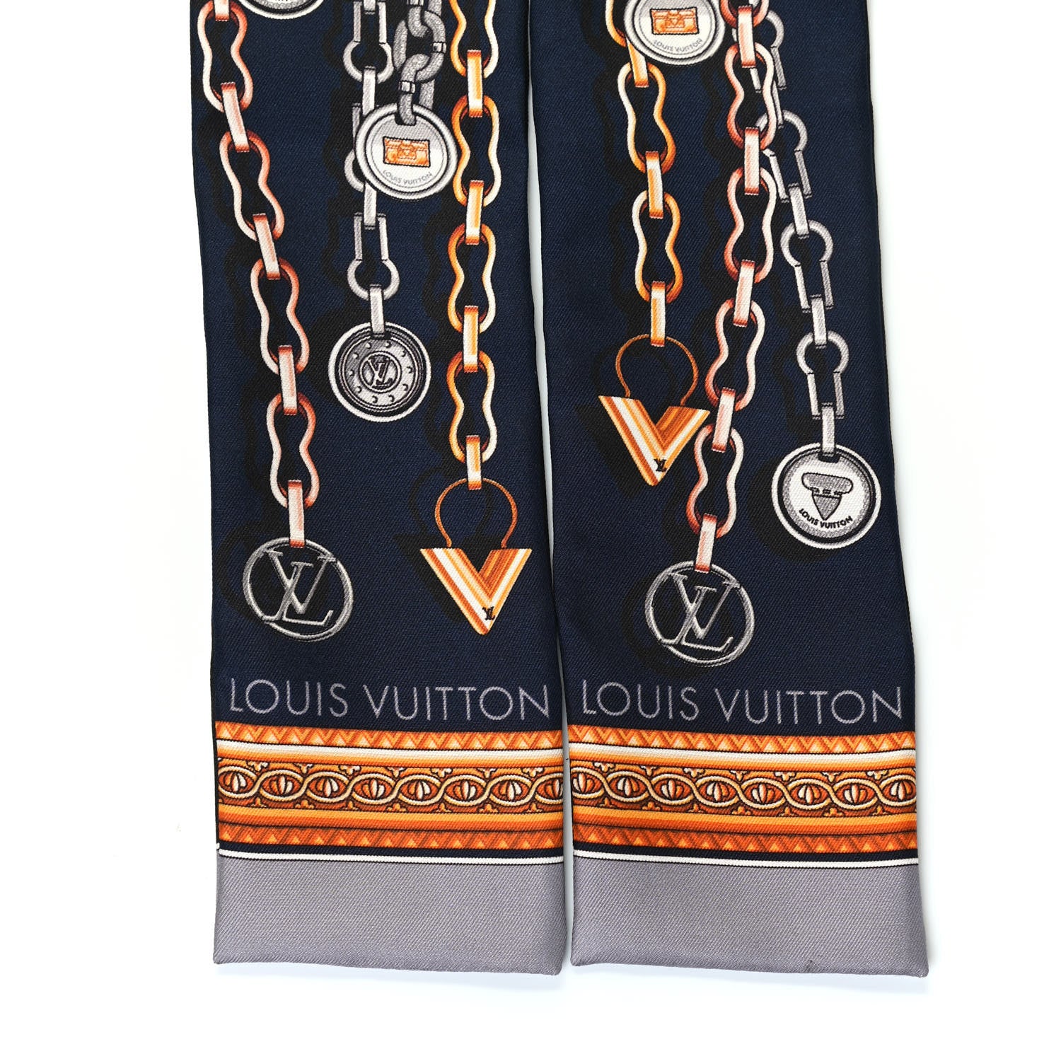 Louis Vuitton Silk Monogram Vendome Bandeau Navy 2 of 3