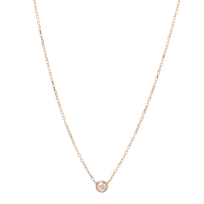Cartier 18K Pink Gold Diamond LM D'Amour Pendant Necklace 1 of 6