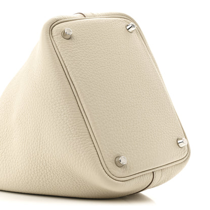 Hermes Taurillon Clemence Picotin Lock 18 PM Beton 8 of 9