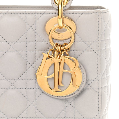 Christian Dior Lambskin Cannage Small Lady Dior Grey 7 of 11