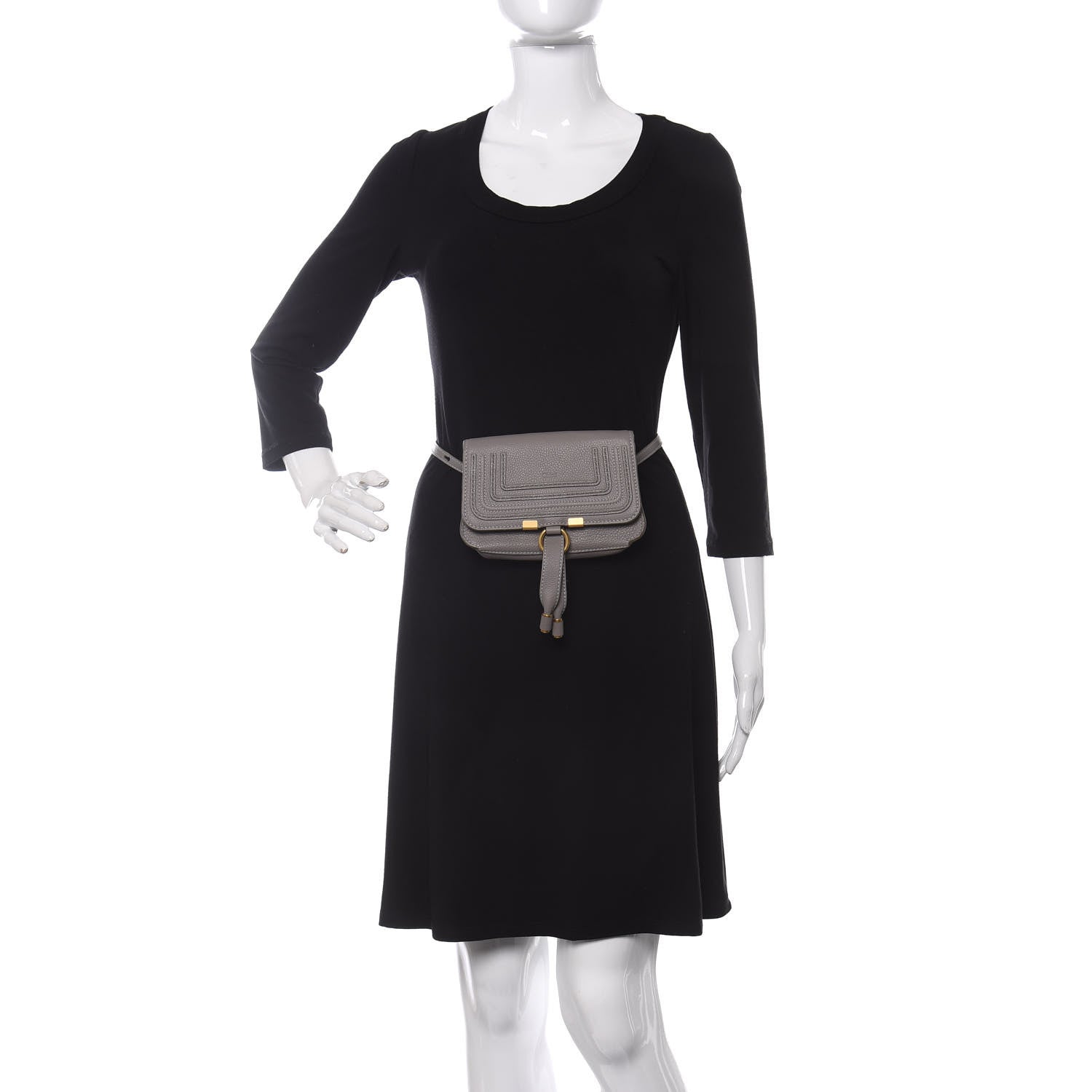 Chloe Calfskin Marcie Convertible Belt Bag Cashmere Grey 2 of 10