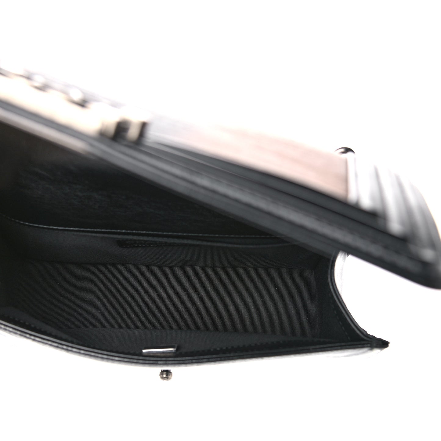 Metallic Glazed Calfskin Medium Boy Flap Pink Black