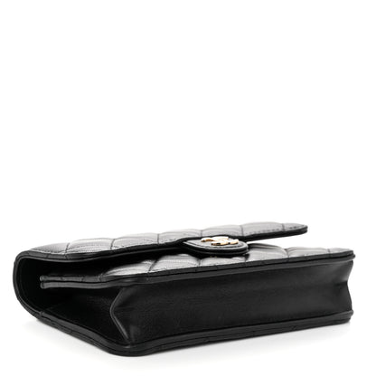 Chanel Lambskin Quilted Flap Phone Holder With Chain Black 4 of 11