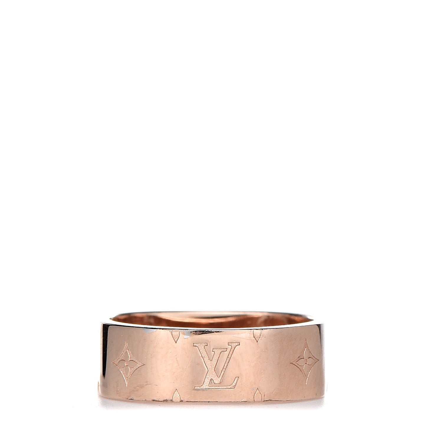 Brass Monogram Engraved Nanogram Ring S Pink Gold
