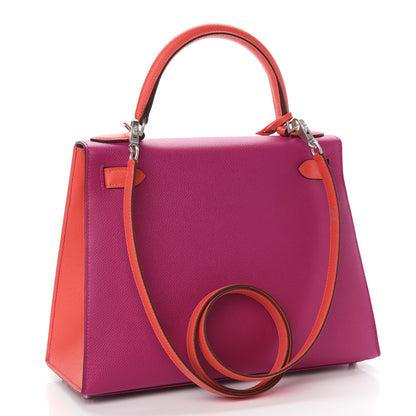 Hermes Epsom Horseshoe Kelly Sellier 28 Rose Pourpre Rose Jaipur 3 of 11