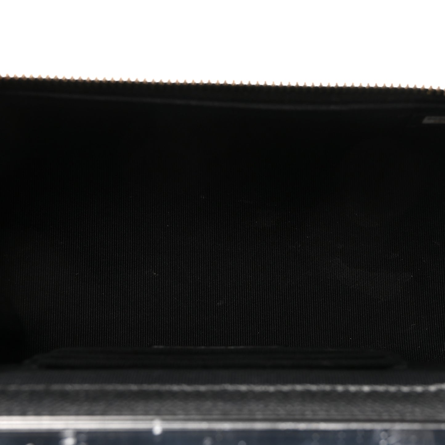 Caviar Quilted Small Tiny CC Vanity Case With Chain Black