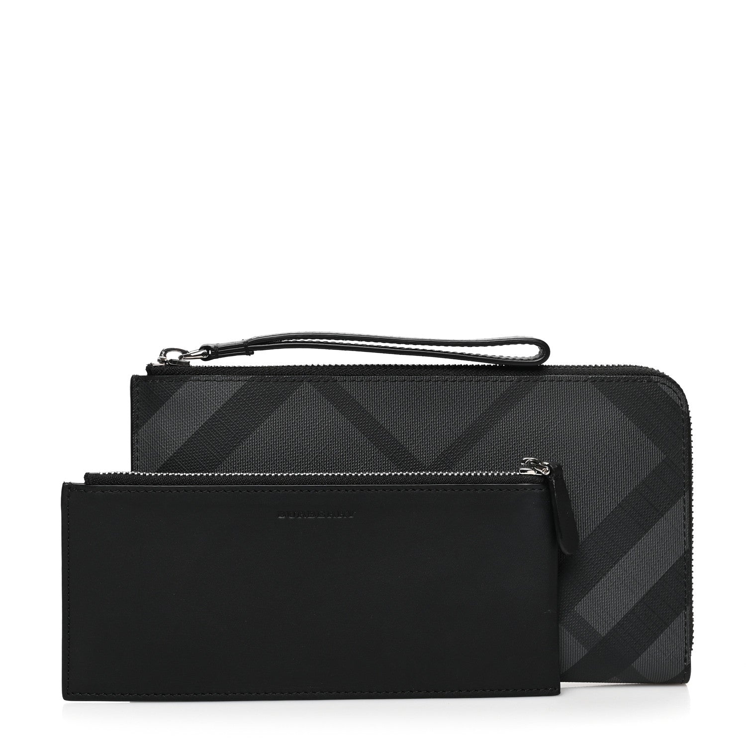 Burberry London Check Large Travel Wallet Black 2 of 8