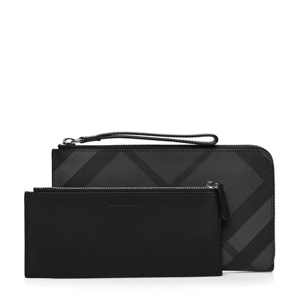 Burberry London Check Large Travel Wallet Black 2 of 8