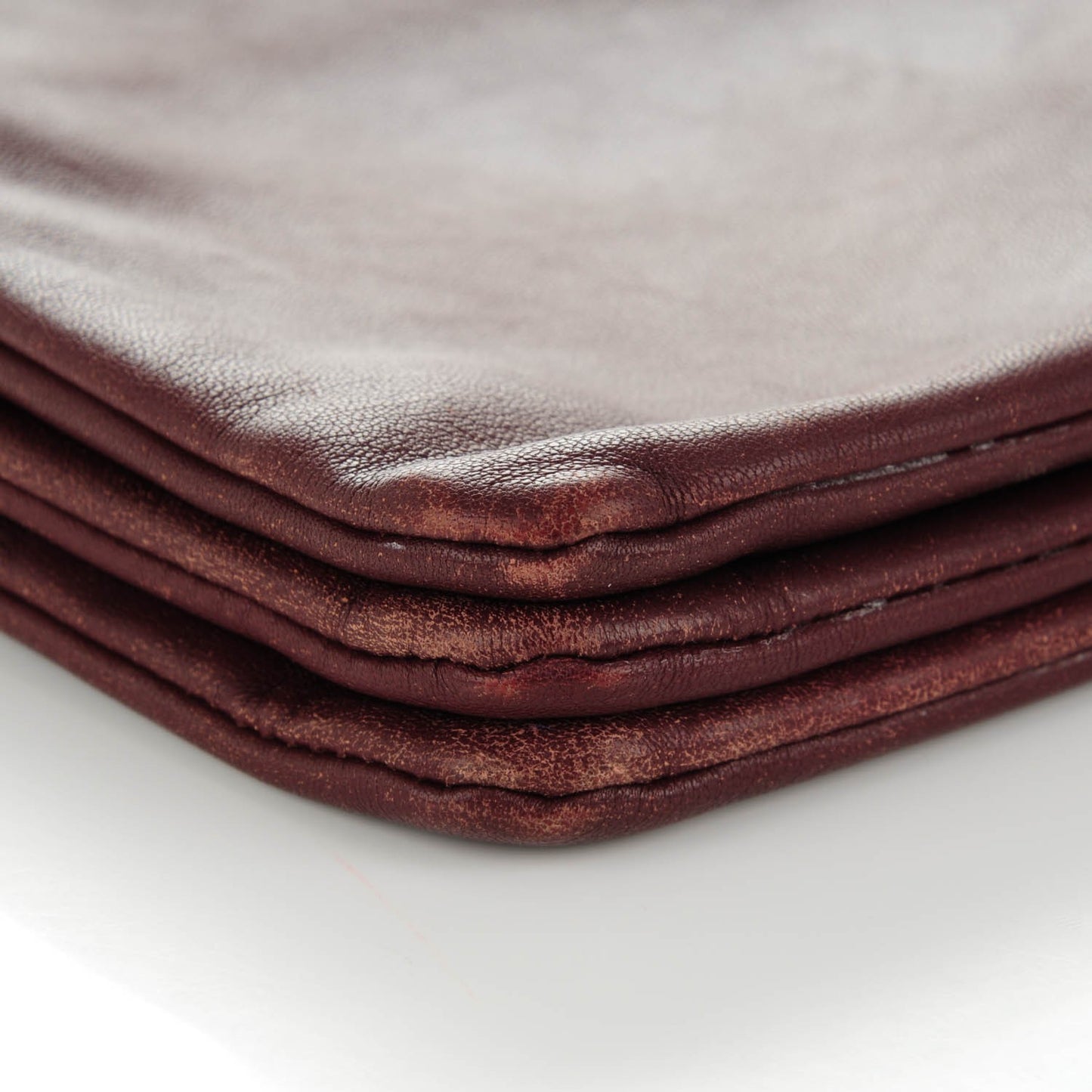 Smooth Lambskin Small Trio Crossbody Bag Burgundy