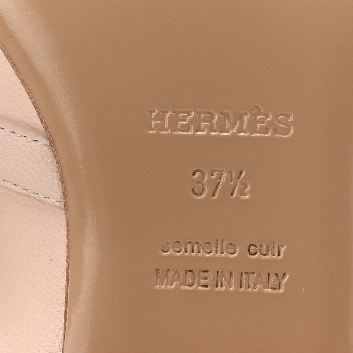Hermes Goatskin Oz Mules 37.5 Blanc Poros 7 of 9
