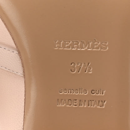 Hermes Goatskin Oz Mules 37.5 Blanc Poros 7 of 9