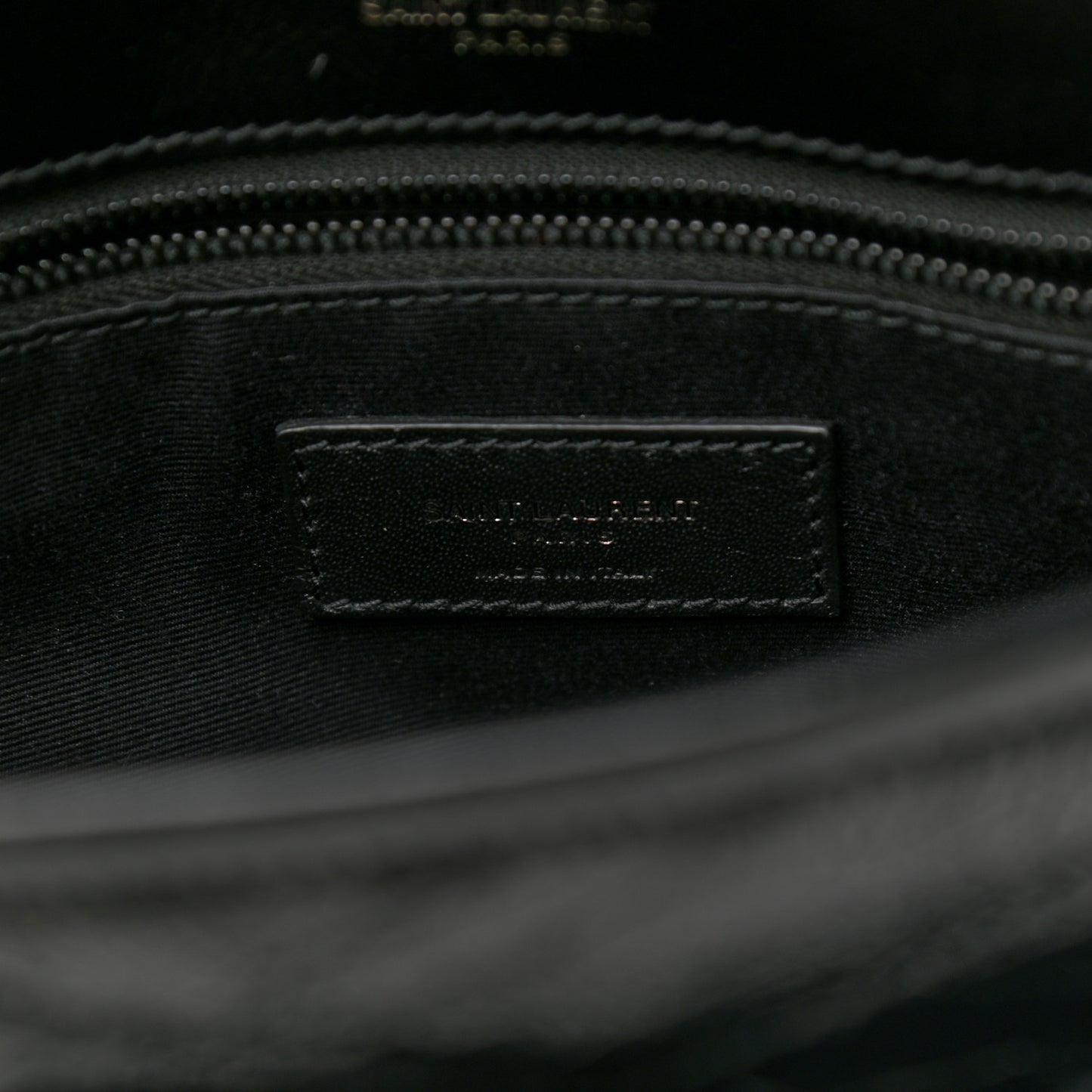 Crinkled Calfskin Matelasse Monogram Medium Niki Chain Satchel Black