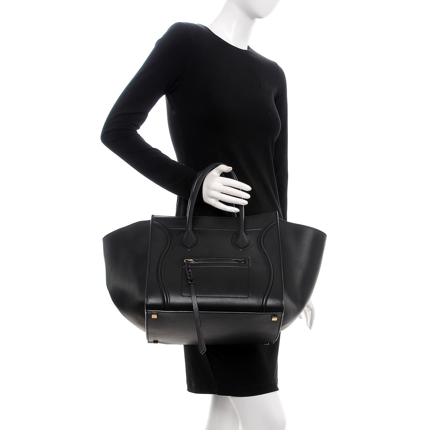 Natural Calfskin Medium Phantom Luggage Navy Blue