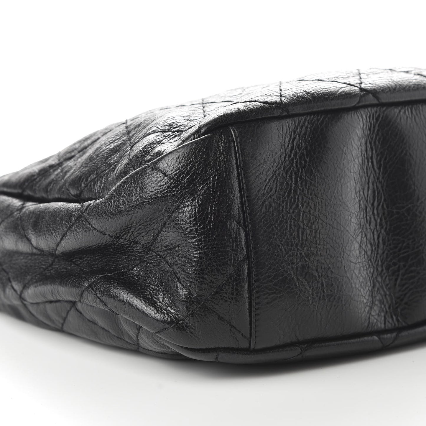 Glazed Calfskin On The Road Hobo Black