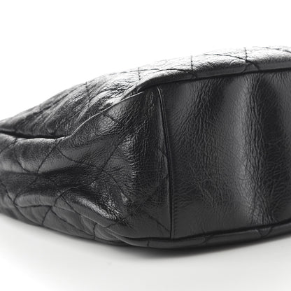 Chanel Glazed Calfskin On The Road Hobo Black 6 of 10