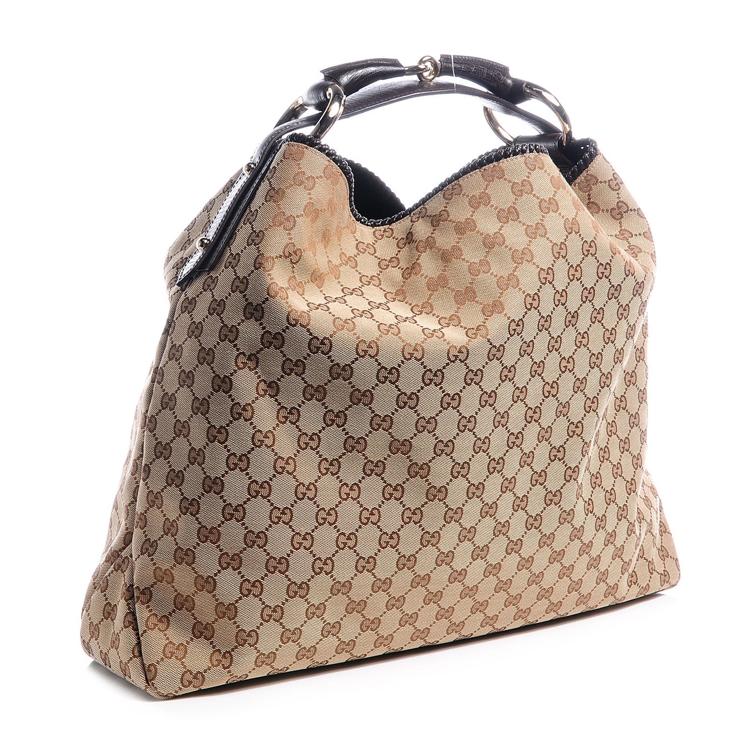 Monogram Large Horsebit Chain Hobo Brown