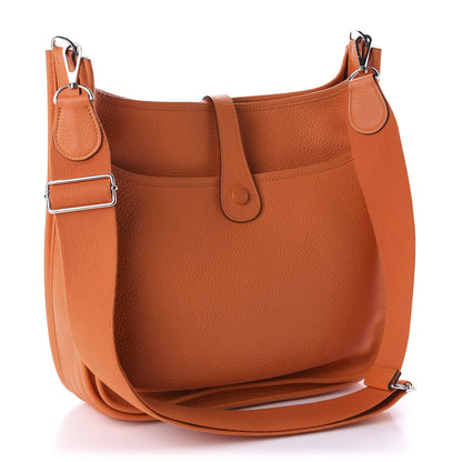 Hermes Taurillon Clemence Evelyne III GM Orange 3 of 12