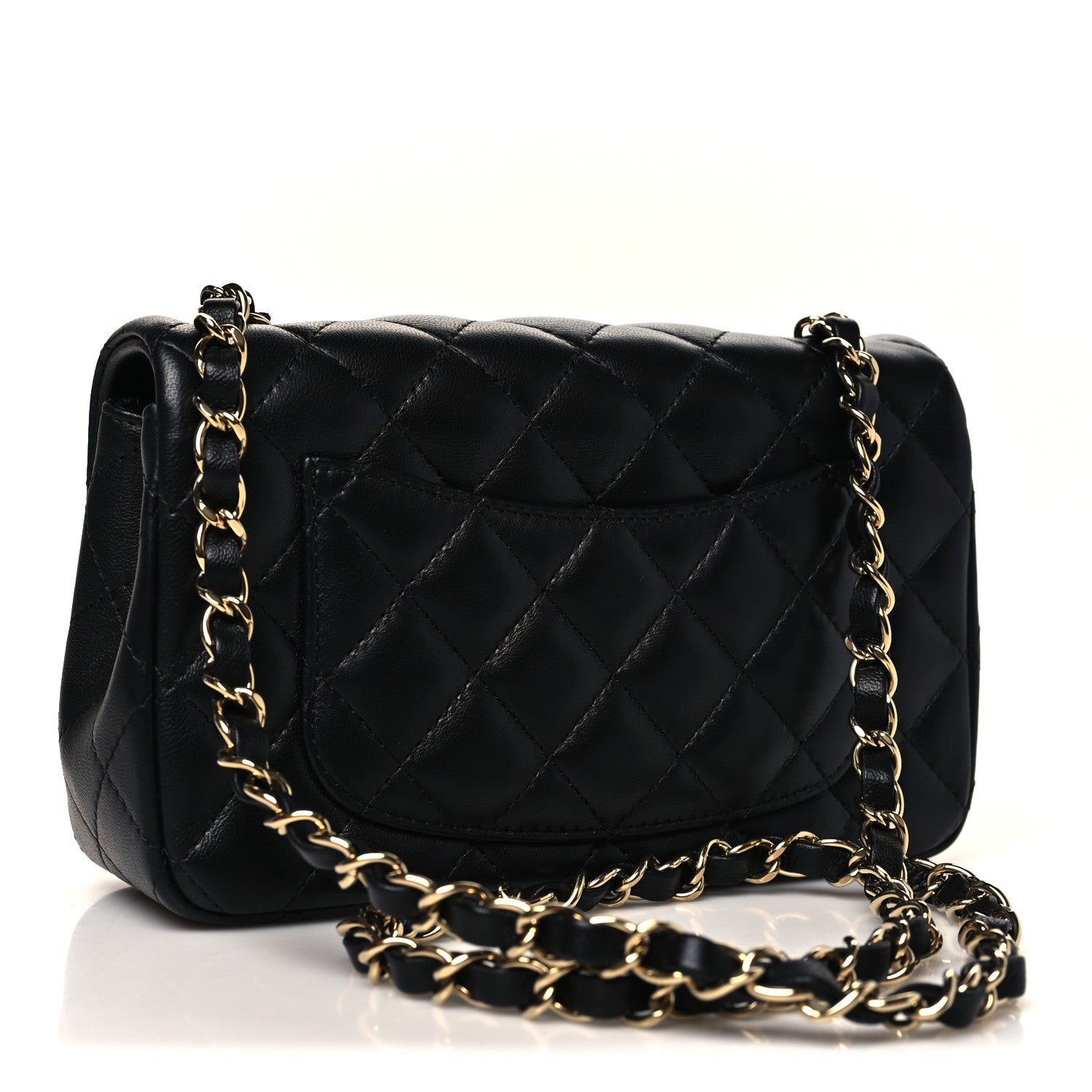 Chanel Lambskin Quilted Mini Rectangular Flap Black 3 of 11