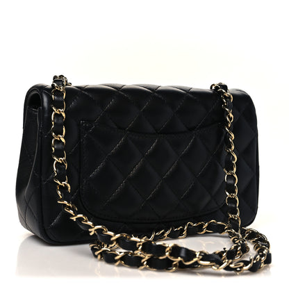 Chanel Lambskin Quilted Mini Rectangular Flap Black 3 of 11
