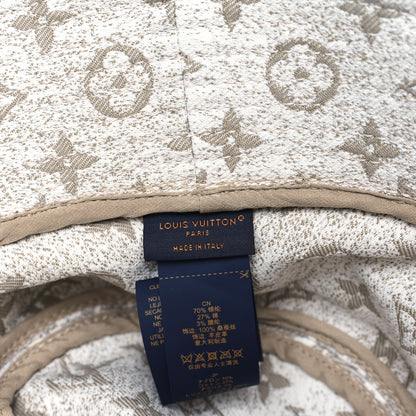 Louis Vuitton Monogram Denim Jacquard Bucket Hat S Beige 9 of 9