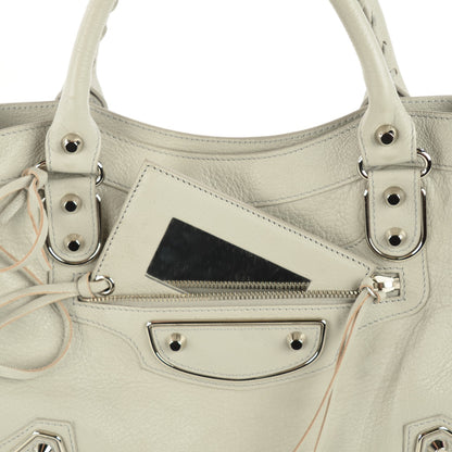 Balenciaga Chevre Silver Metallic Edge Hardware Town Gris Perle 2 of 13