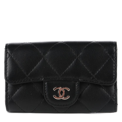 Chanel Lambskin Quilted 6 Key Holder Black 1 of 8